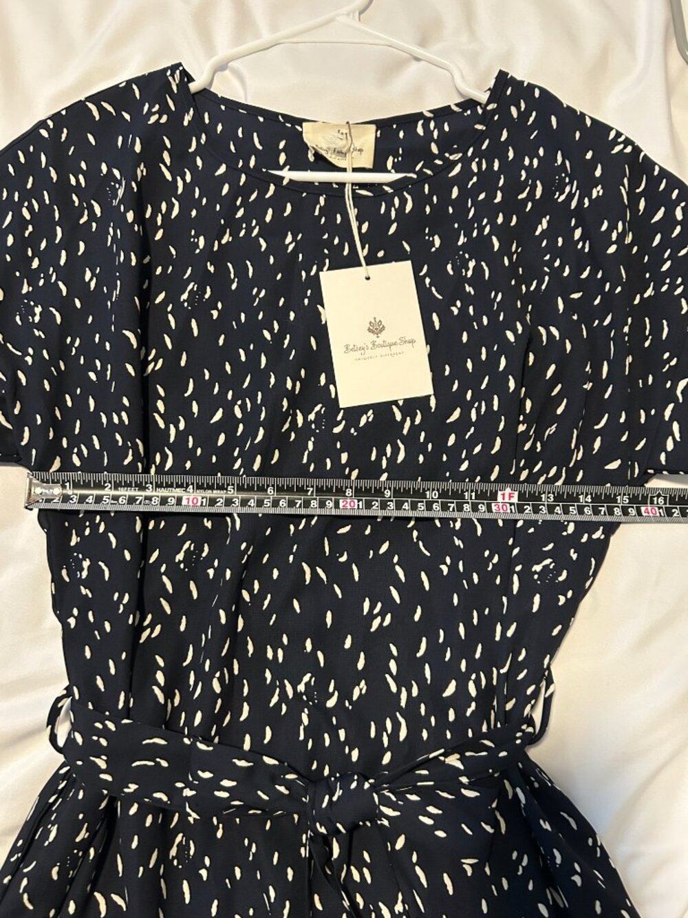 NWT Betsey's Boutique Shop short sleeve navy blue shift dress, size S - Picture 5 of 5